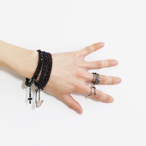 バブルシルバーブレスレット / ブラック / BUBBLE SV BRACELET / Black