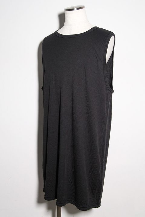 Double Gauze Long Tank Top / ダークグレー
