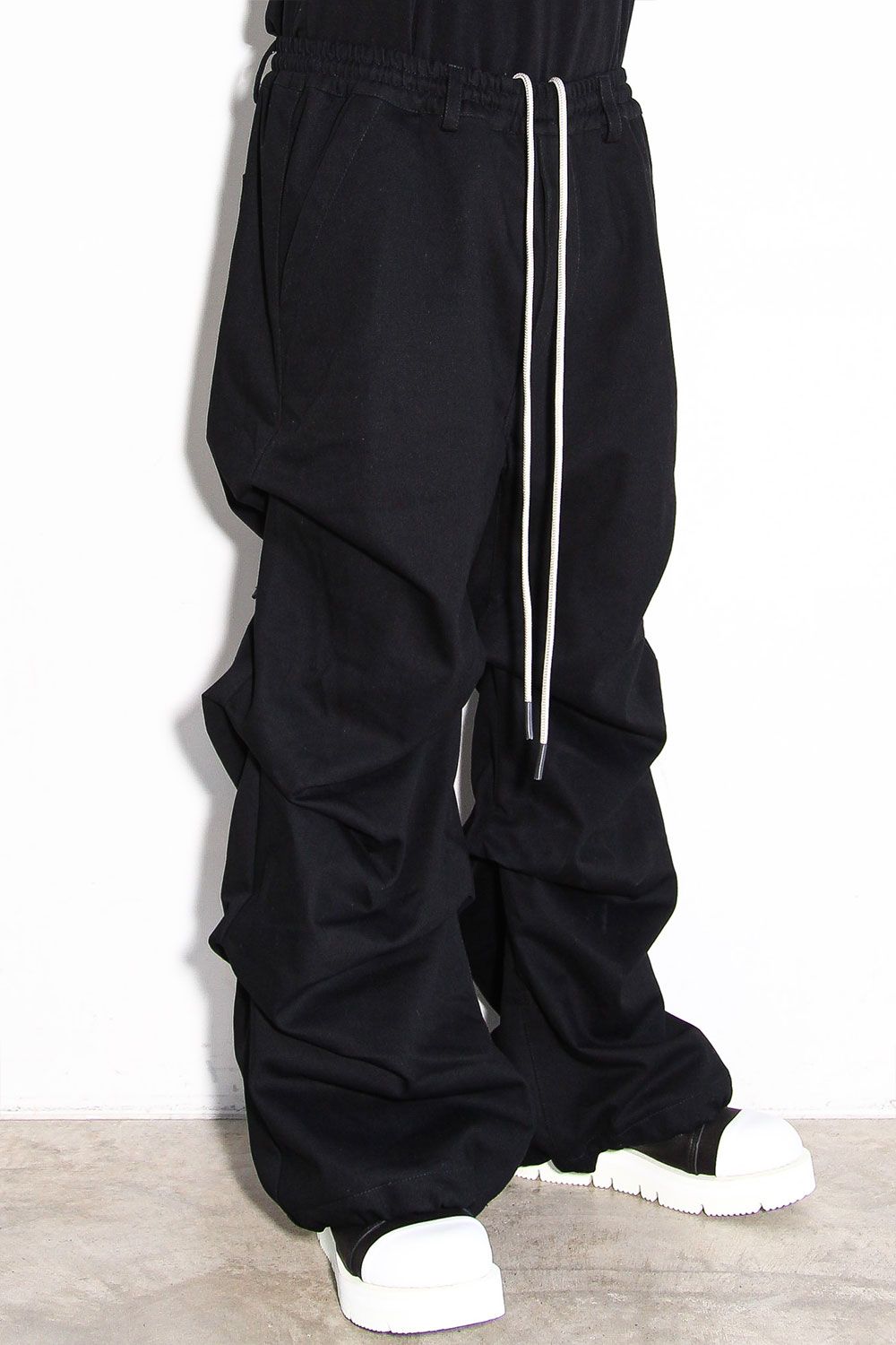 デニムタックワイドパンツ / Denim Tuck Wide Pants / ブラック / ag-10080-3