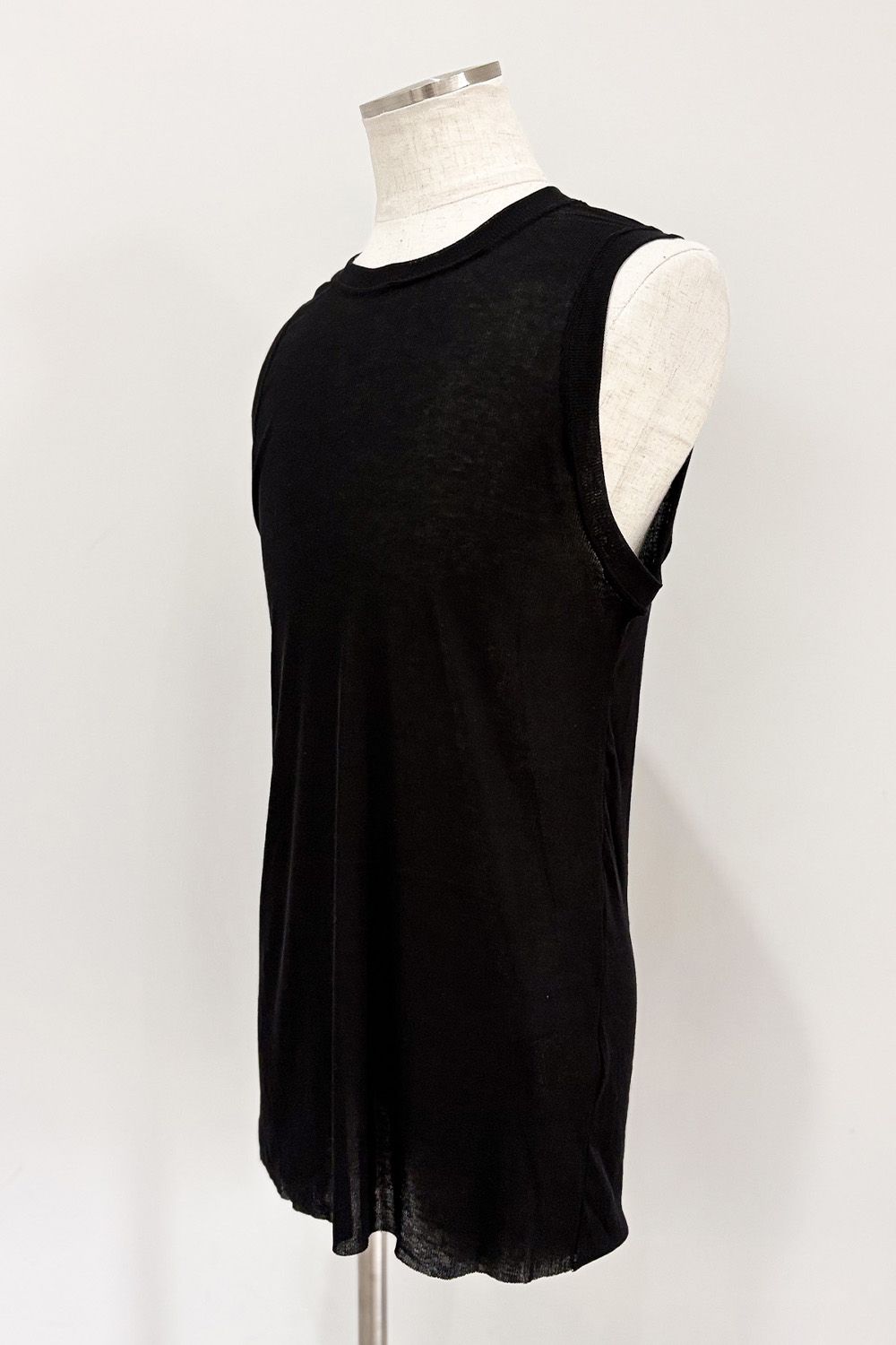 RIB LONG TANK TOP / ブラック