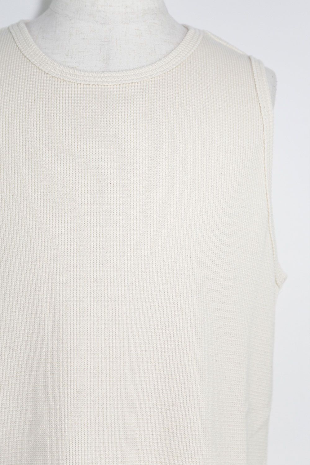 ロング丈ワッフルタンクトップ / Long Length Tank Top / アイボリー / ag-10096-2