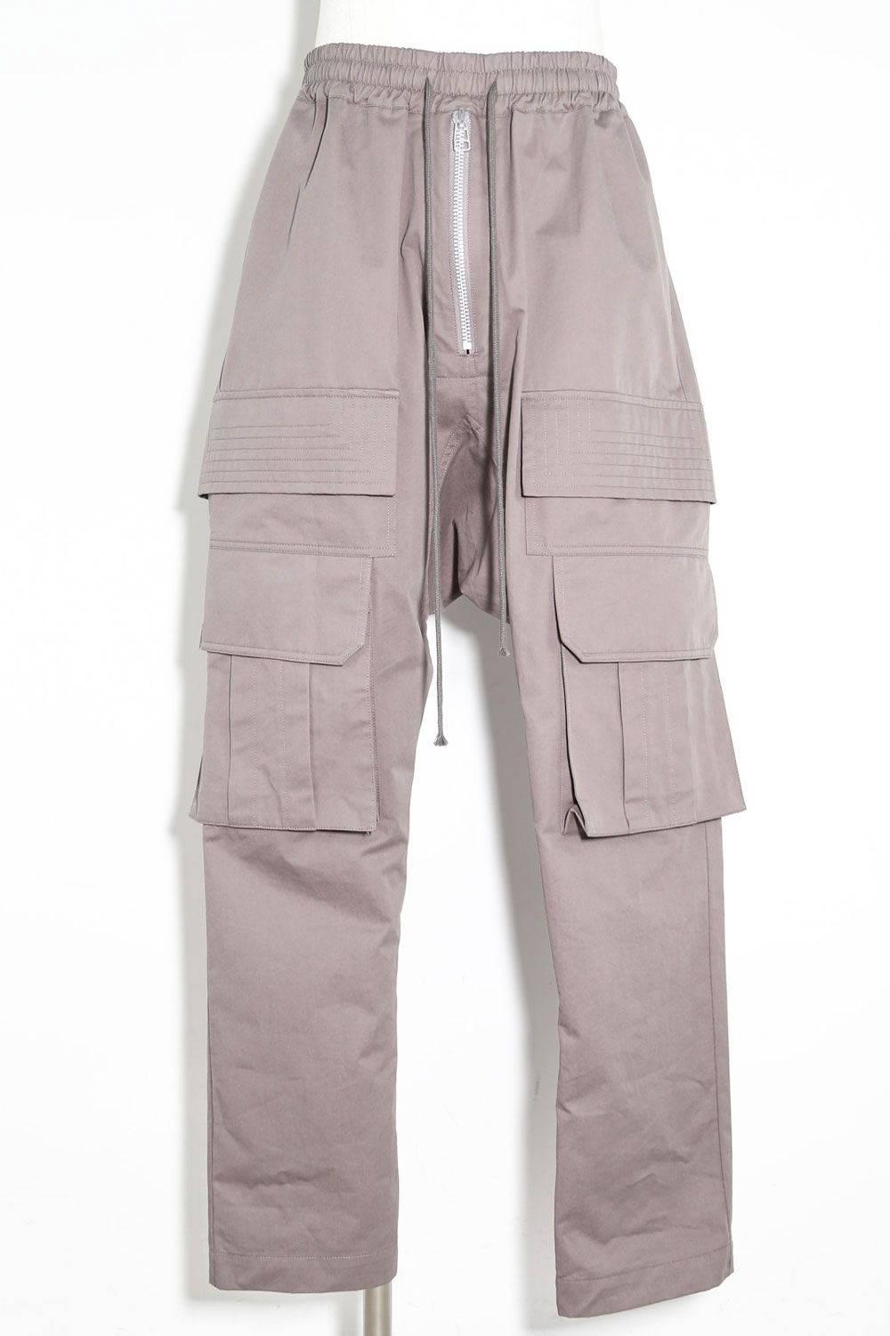 カーゴサルエルイージーパンツ / Front Zip Cargo Sarouel Easy Pants / グレー