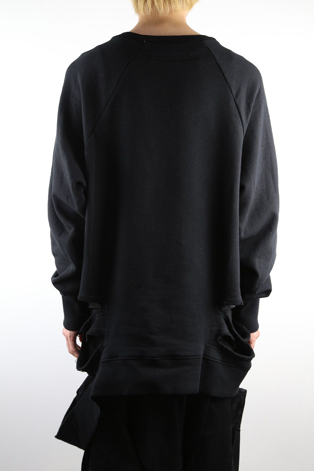 ラグランオーバーサイズトップ / RAGLAN OVER SIZE TOP / ブラック