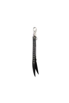 STUDS & KNITTING LEATHER SHORT KEY RING ＜TYPE B＞ / ブラック