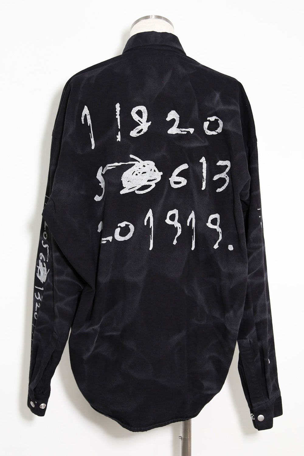 ヴィンテージ染めオーバーサイズシャツ / Vintage Dyed Cocoon Shirts / ブラック