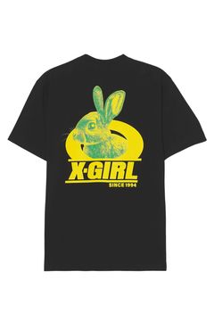 TWO TONE RABBIT S/S TEE / ブラック