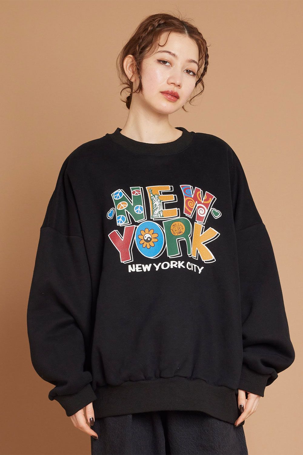 Little Sunny Bite - New york vintage sweat top / ブラック | Tempt