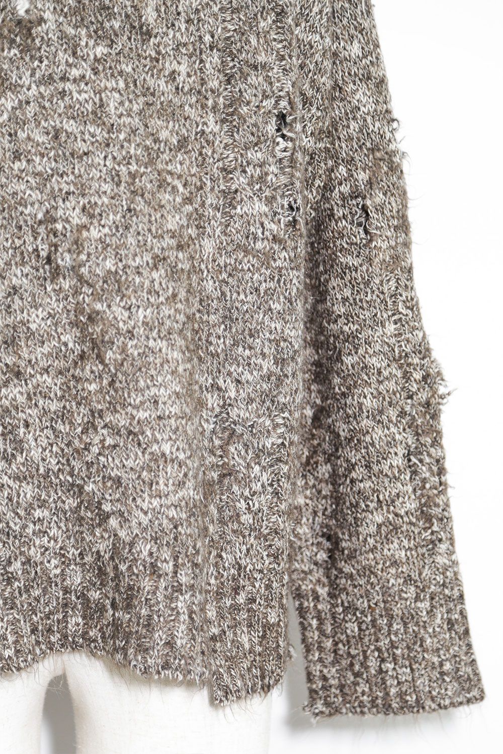 リラックスフィットダメージニット / Damage Knit Top / ブラウンミックス / ag-8013