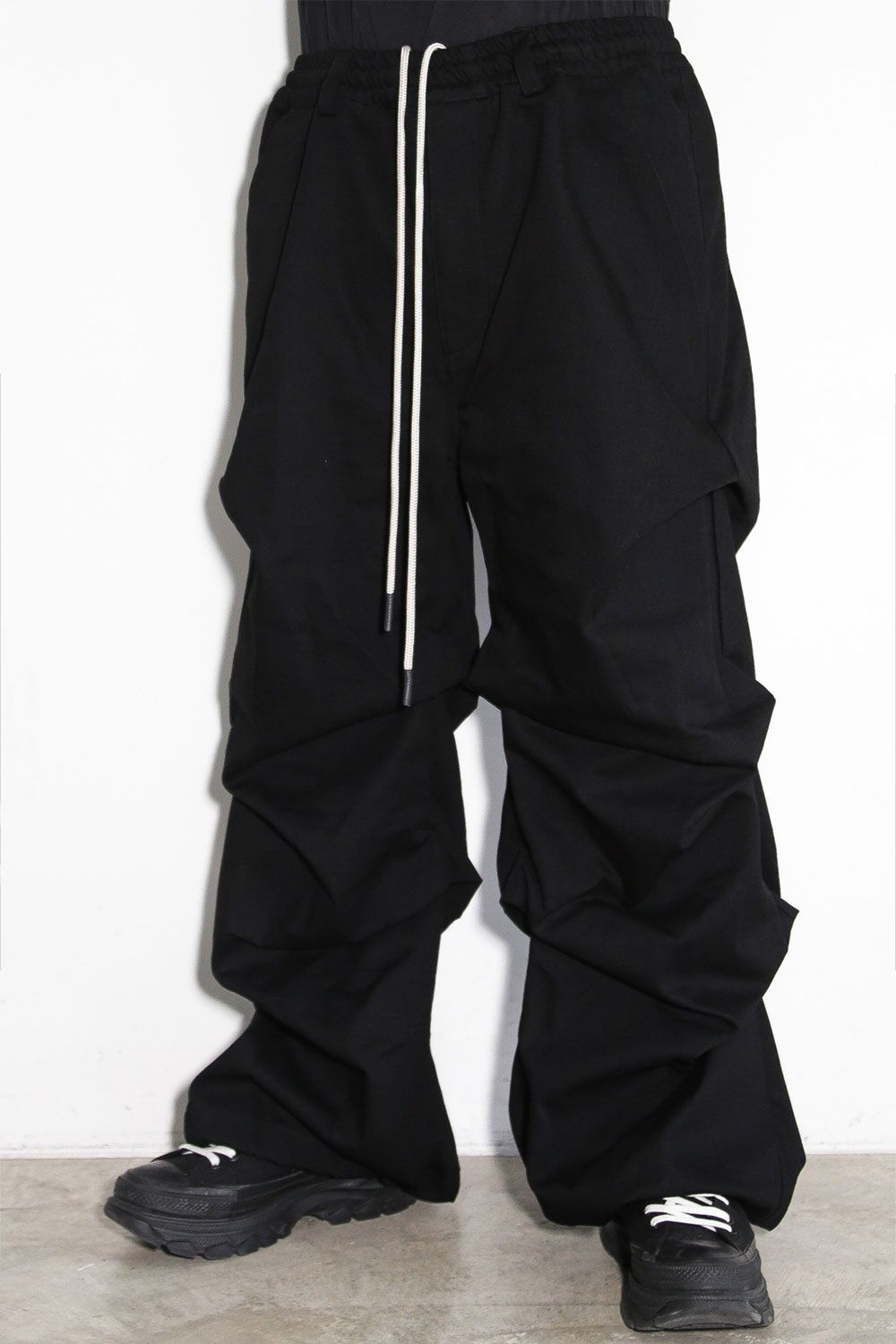デニムタックワイドパンツ / Denim Tuck Wide Pants / ブラック