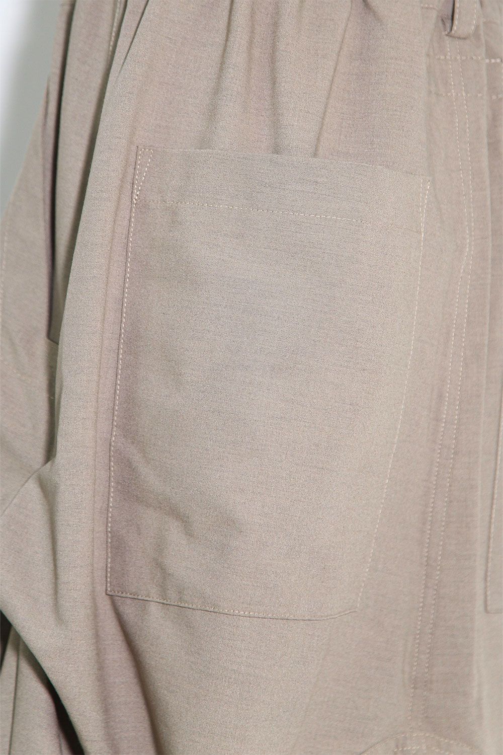 サマーウールタックショーツ / Summer Wool Tuck Shorts / ライトベージュ / ag-11020-2