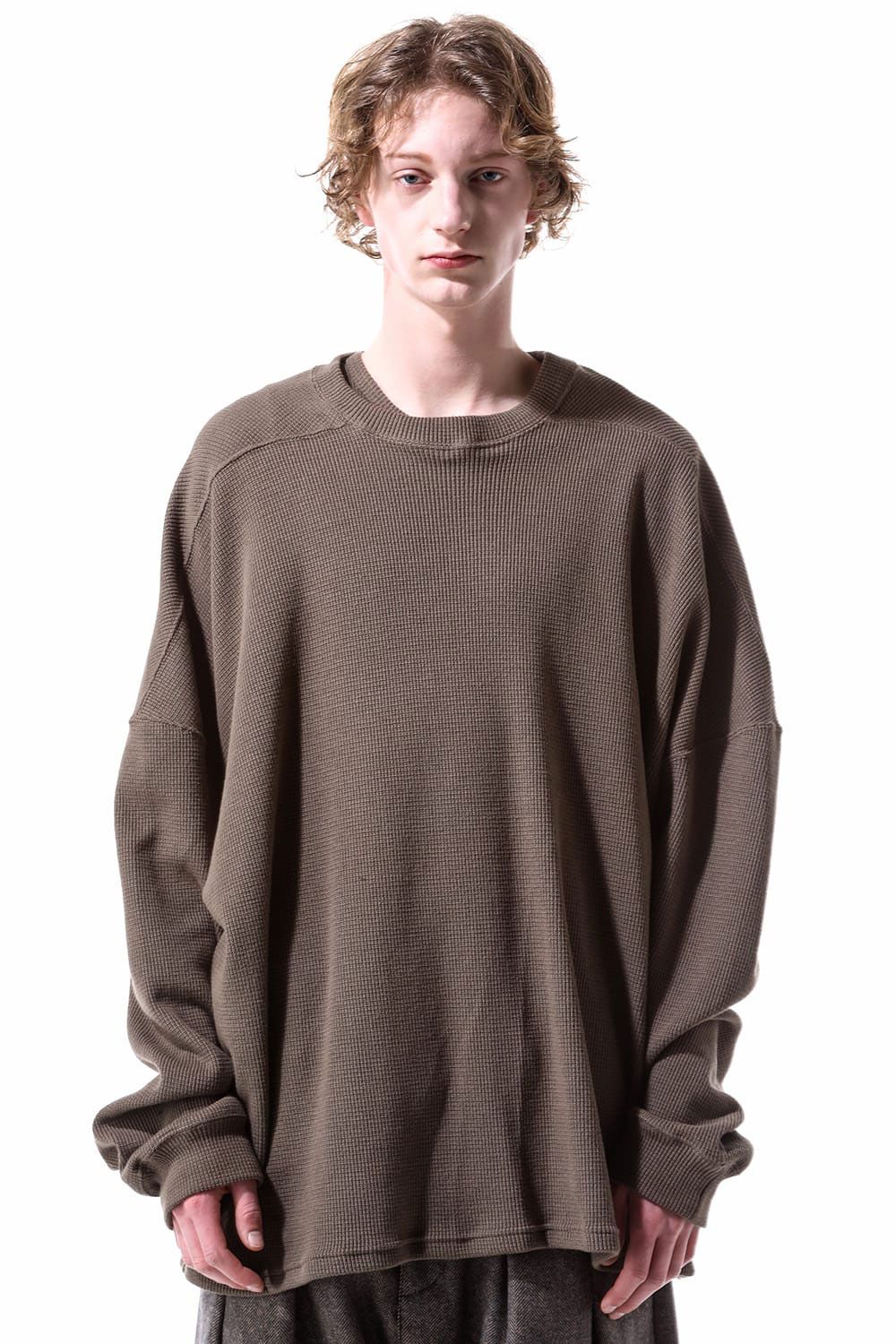 リブニットオーバーサイズトップ / Rib Knit Over Size Top / ブラック / ag-10093-2