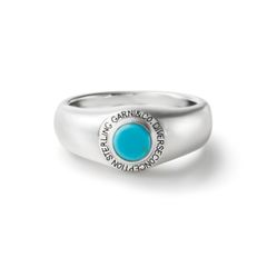 Round Stone Ring - S / ブルー
