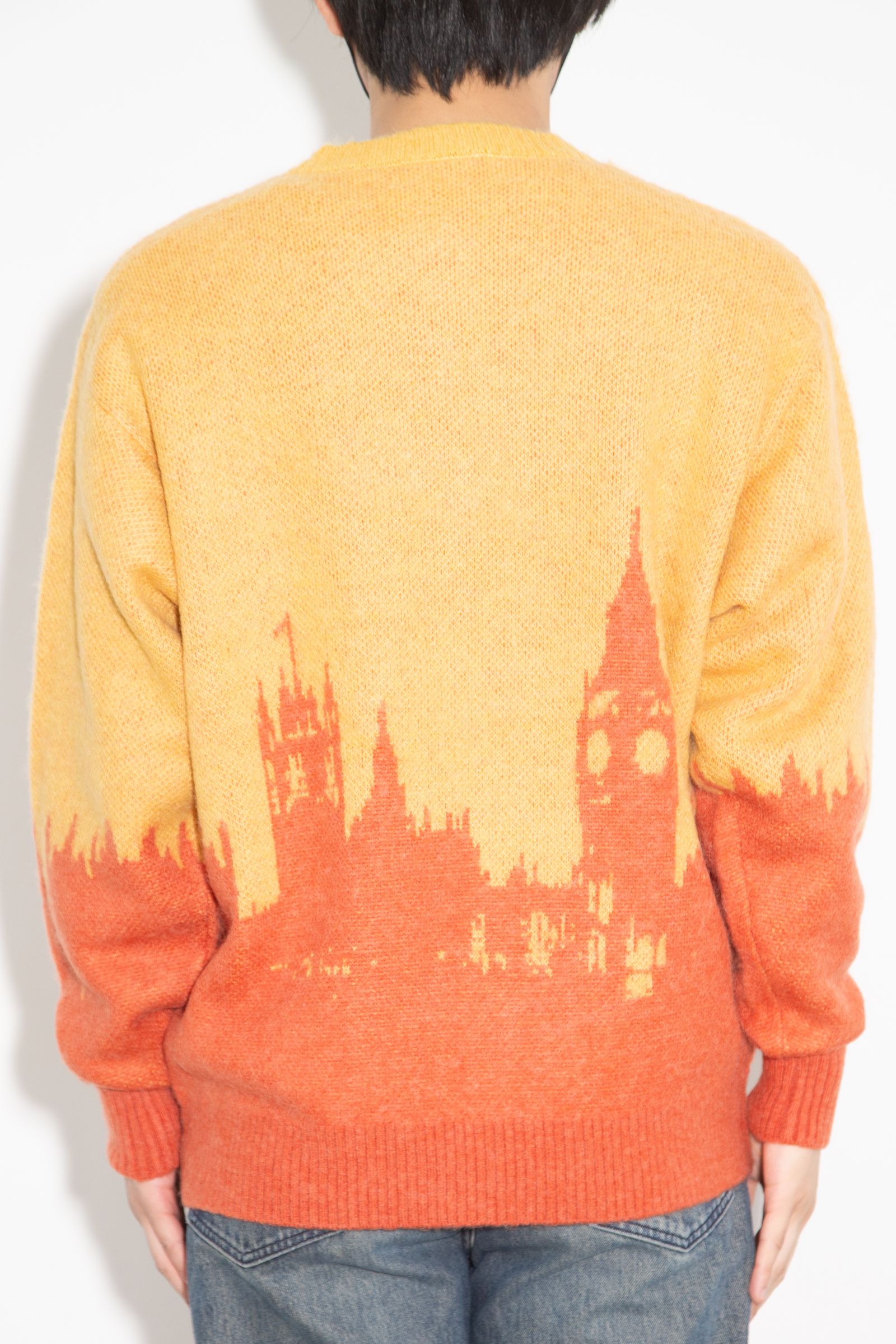 LONDON CALLINGジャカード セーター / オレンジ