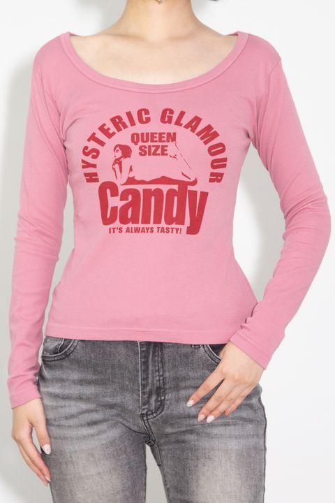 QUEEN SIZE CANDY チビTシャツ / ピンク