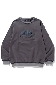 XLA EMBROIDERY CREWNECK SWEATSHIRT / チャコール