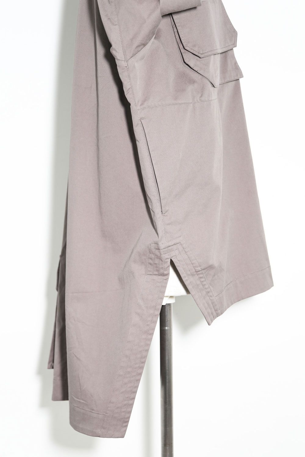 [ラスト1点 サイズ3] バックロングコクーンシャツ / Back Long Shirts Long Sleeve / グレー / ag-7006