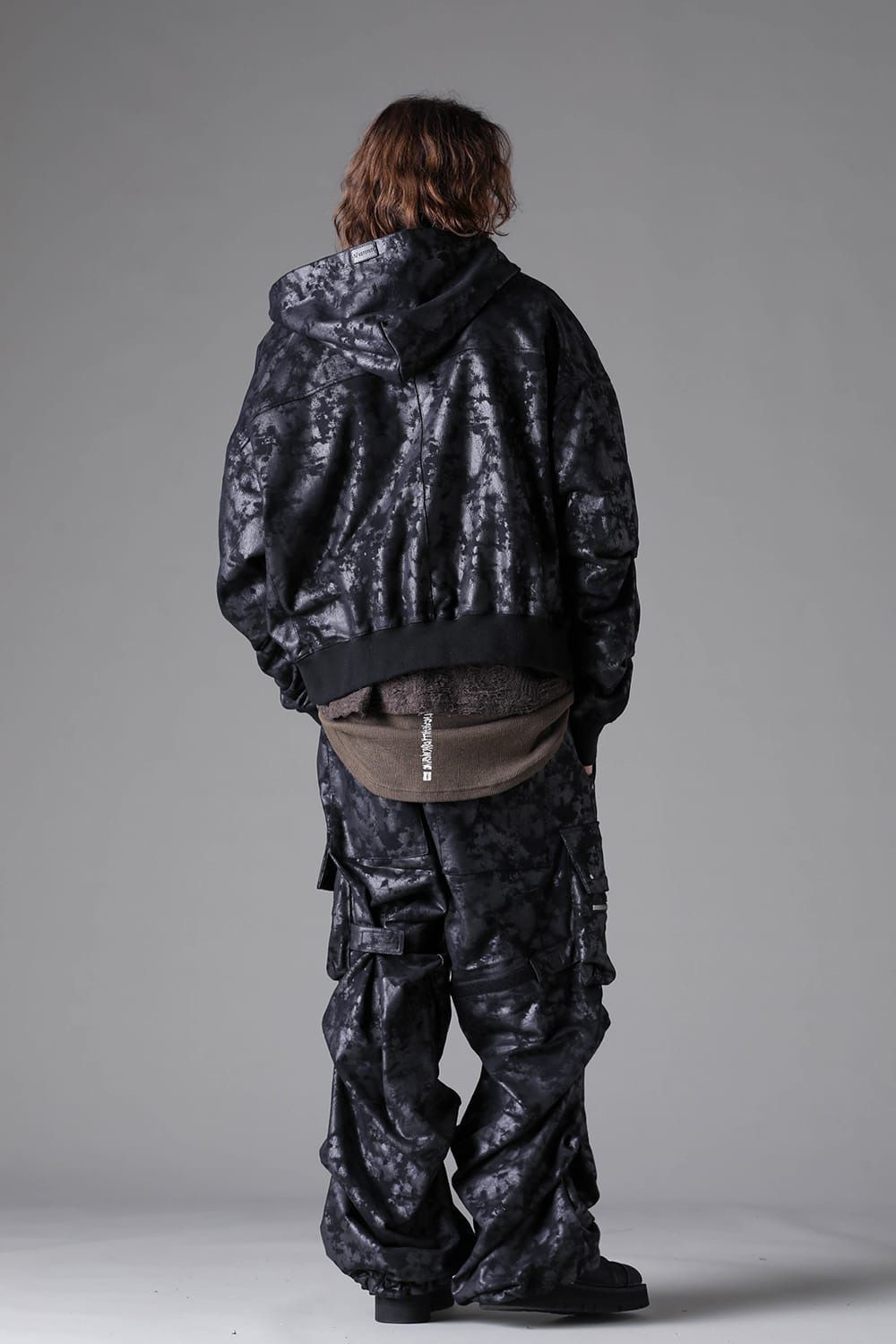 Sweat Cargo Tuck Wide Pants