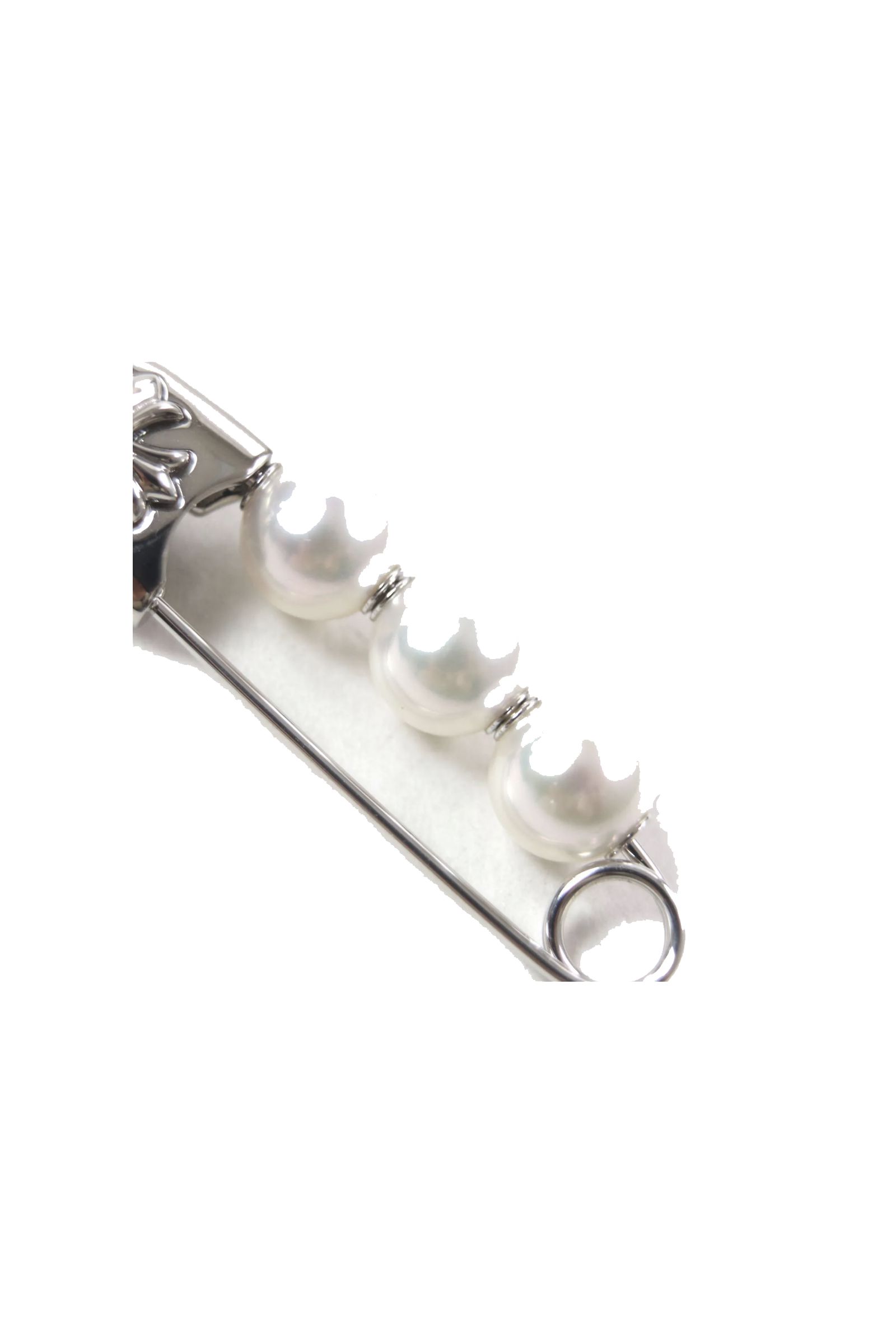 【新品未使用】CHROME HEARTS x MIKIMOTO 18k ホワイトゴールド ブローチ