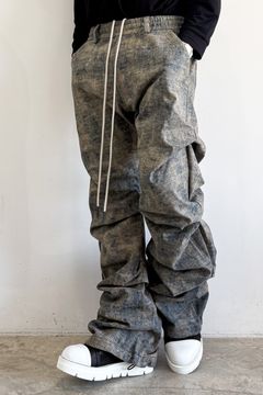 [ラスト1点 サイズ2] BLENDED SHADES DENIM TUCK BOOTS CUT PT / スチールブルー