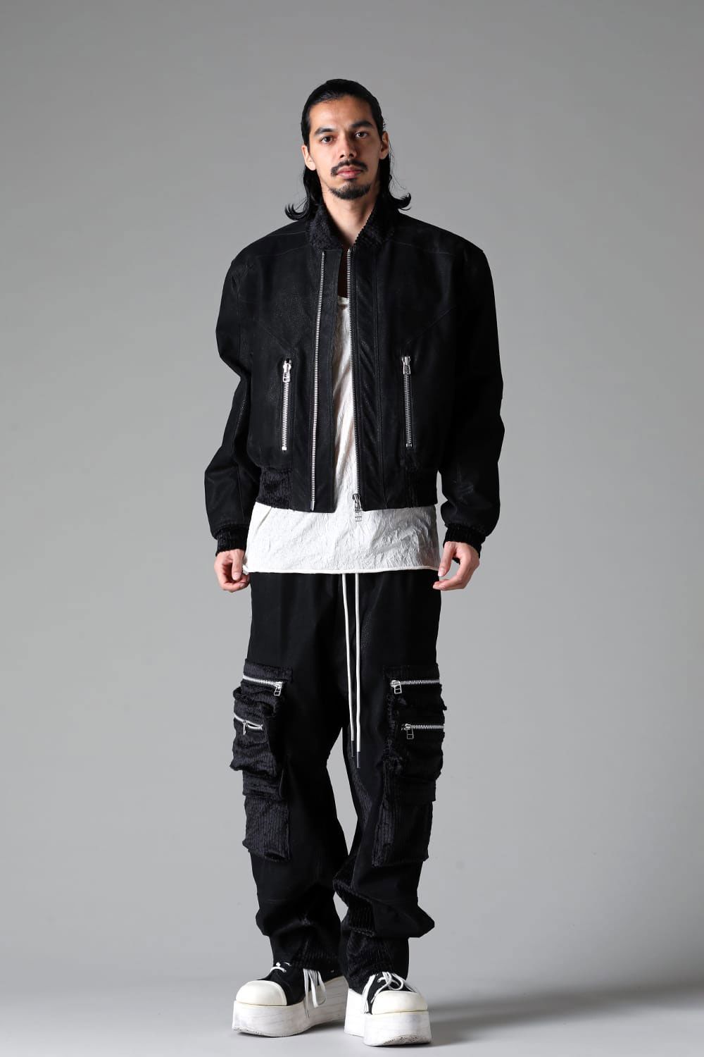 CARGO WIDE PANTS / ブラック
