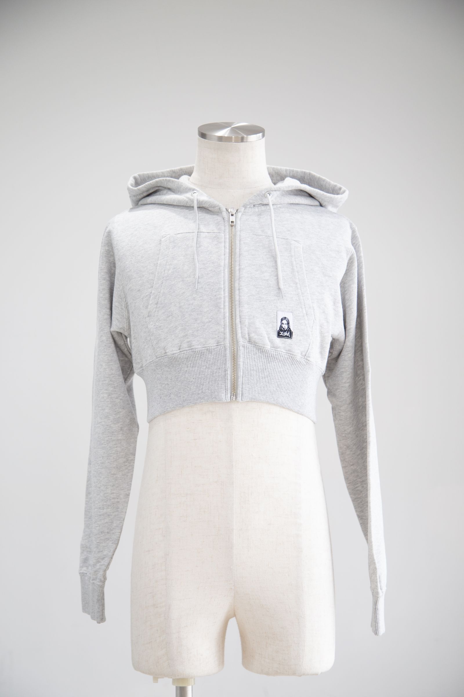 セール商品 20%OFF 送料無料 トップス X-girl エックスガール FACE COMPACT ZIP UP HOODIE / オリーブ FACE BOX PATCH ZIP UP SWEAT HOODIE（パーカー）｜X-girl