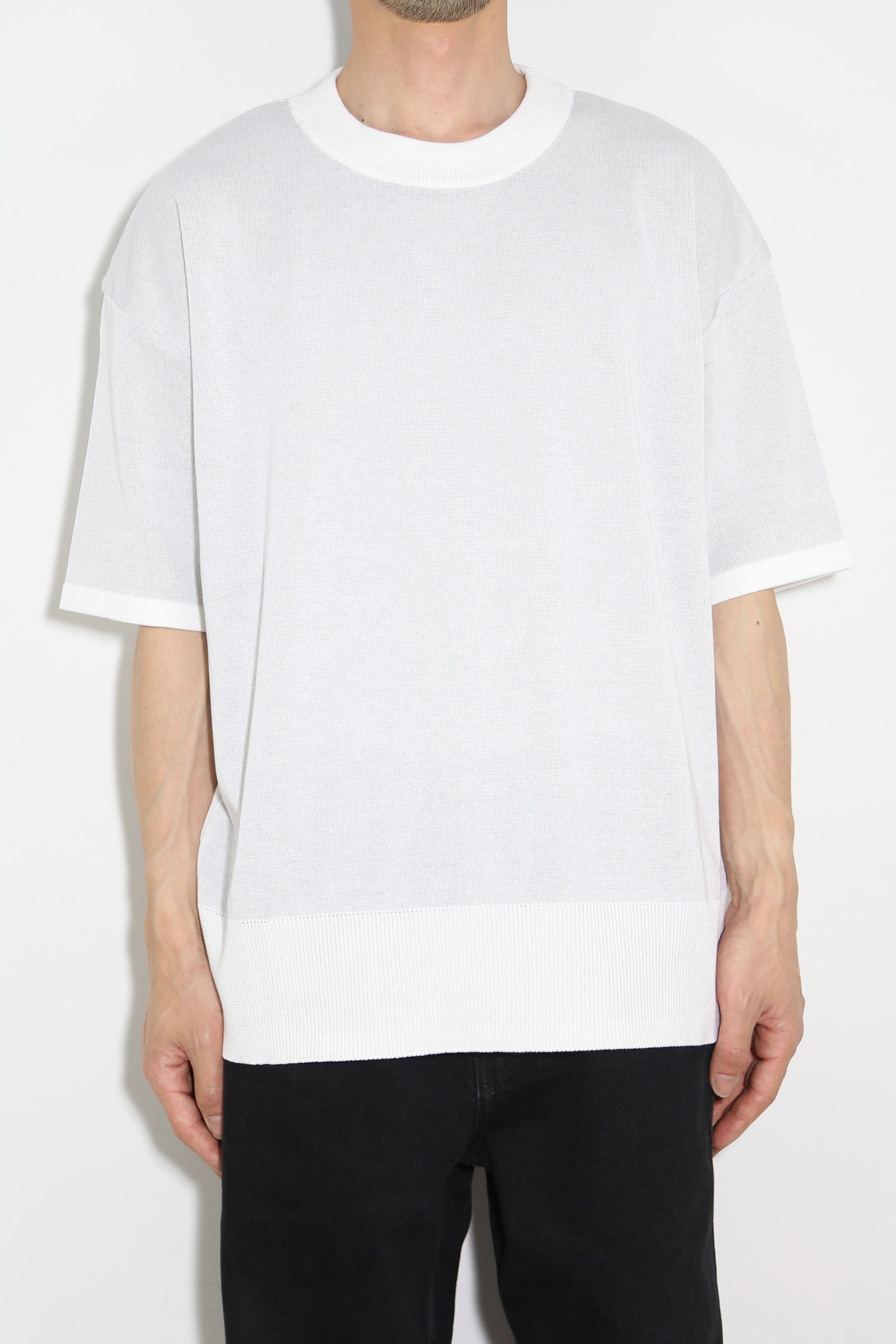 BACK ROGO HALF KNT / ホワイト