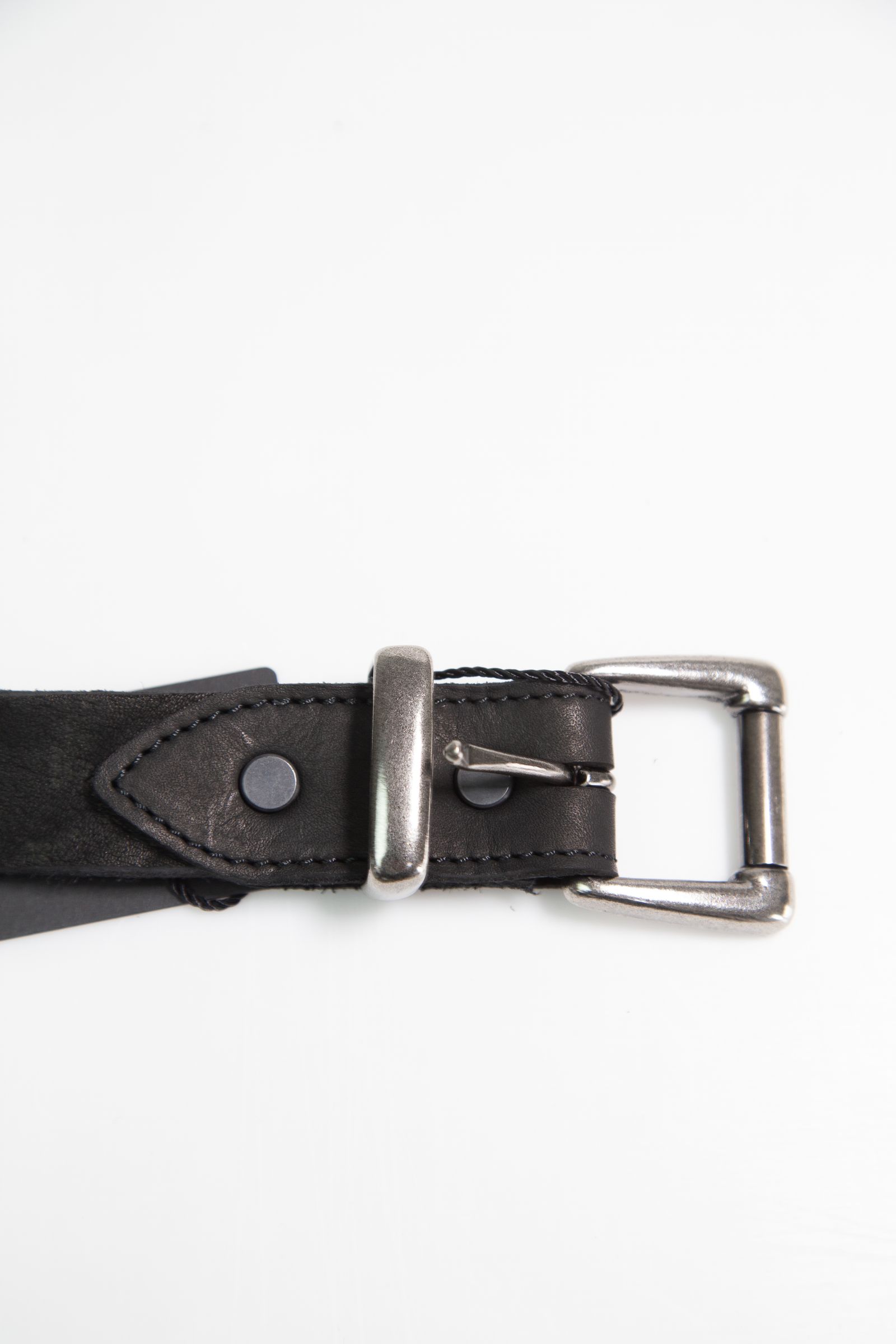 [ラスト1点] JP SHOULDER GARMENT-DYED ROLLER-BUCKLE BELT【30mm】  / ブラック