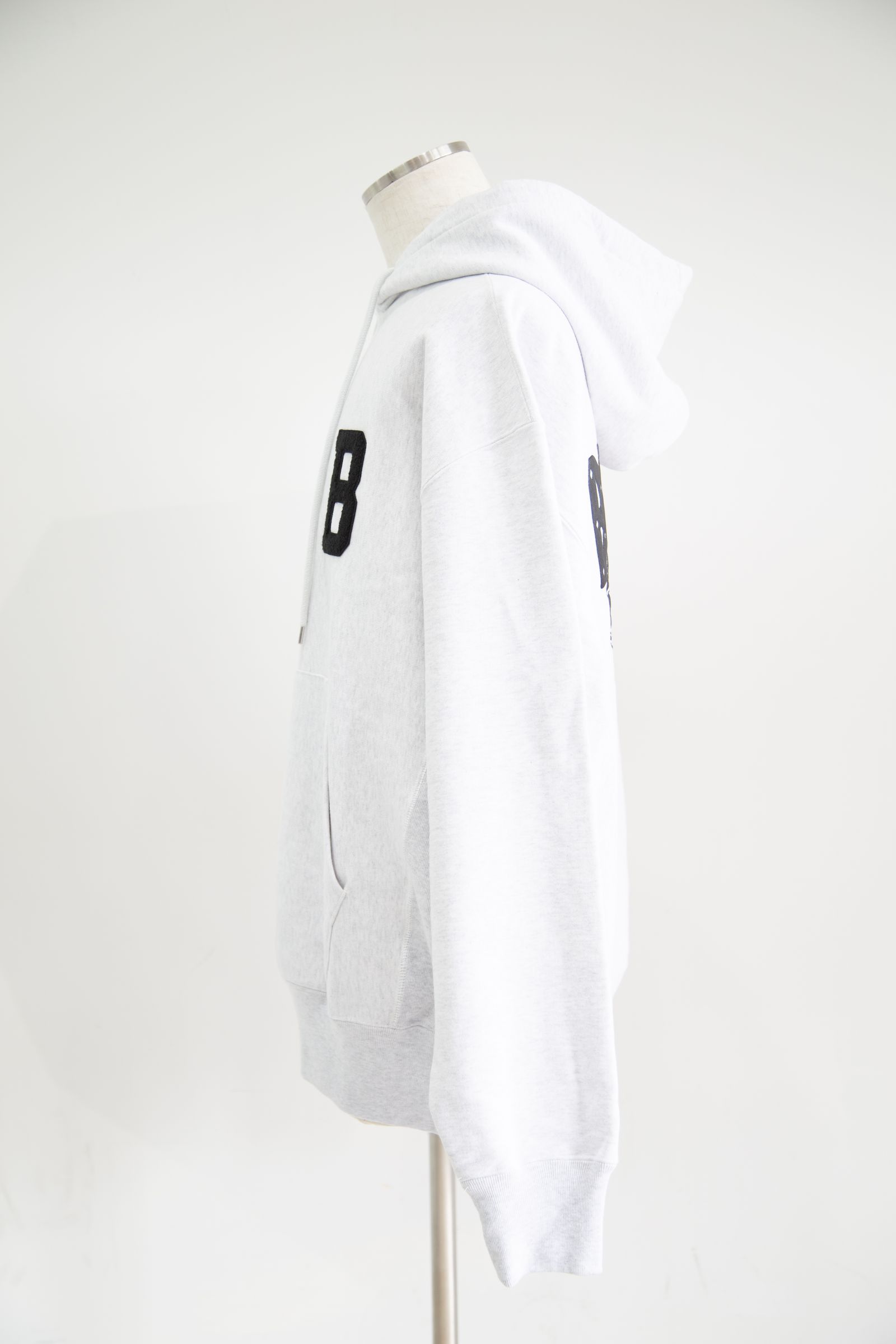 【BILLIONAIRE BOYS CLUB】 CHENILLE LOGO COTTON HOODIE / アッシュグレー