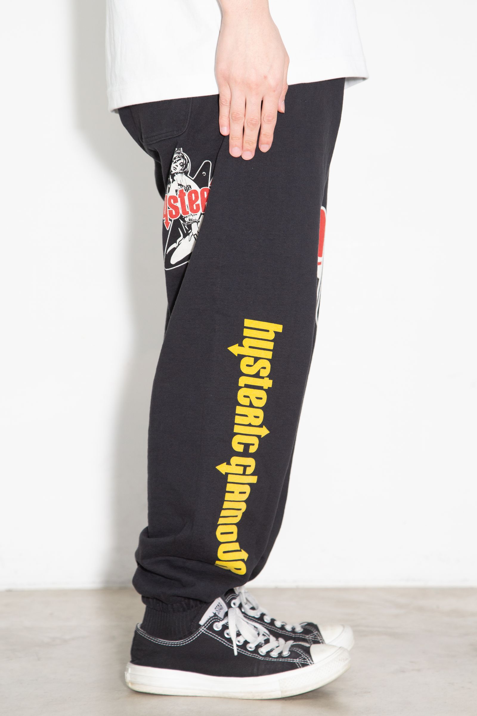 HYS FLARE LOGO スウェットパンツ / ブラック