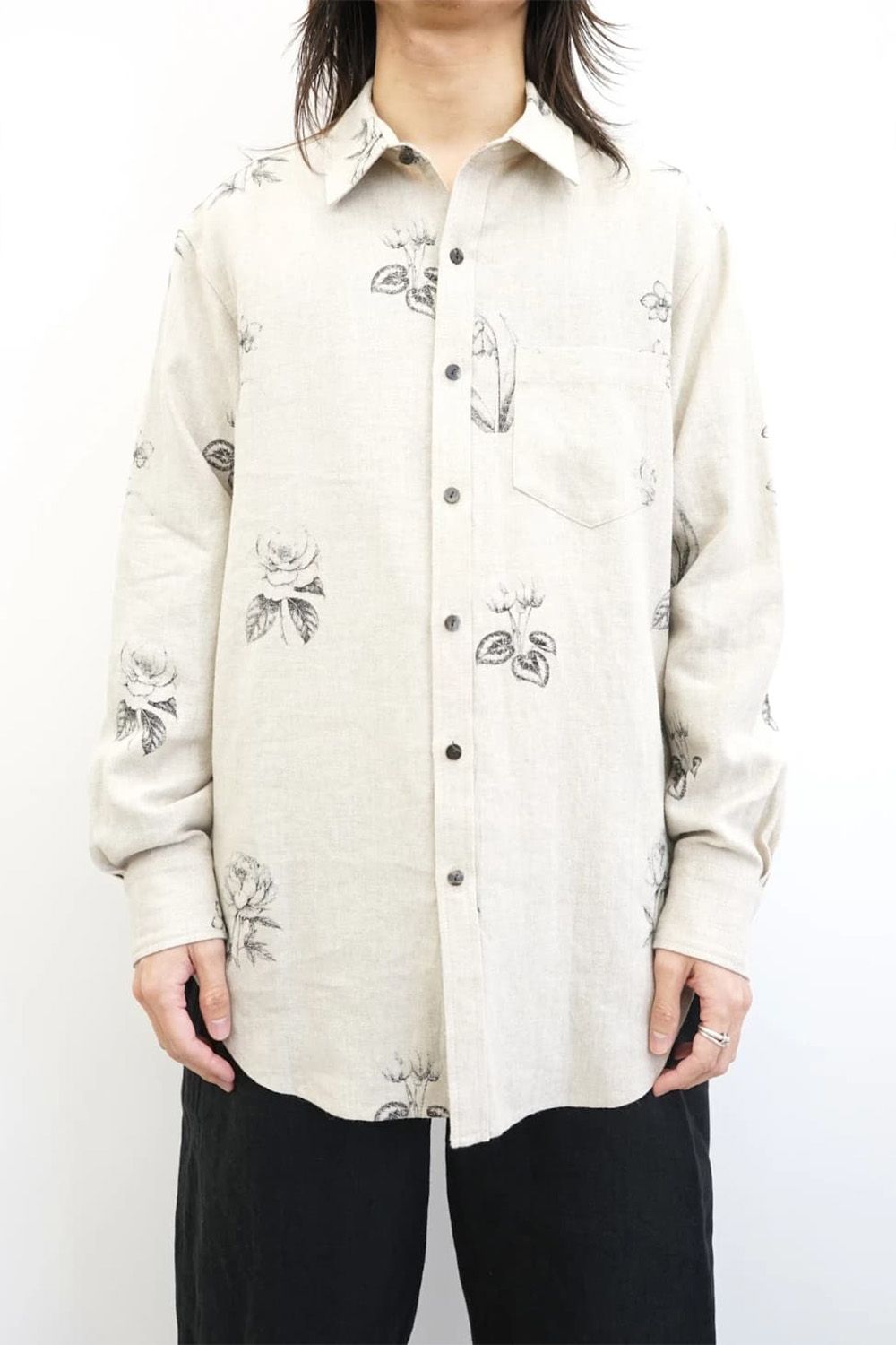 Botanical Print Dress Shirt