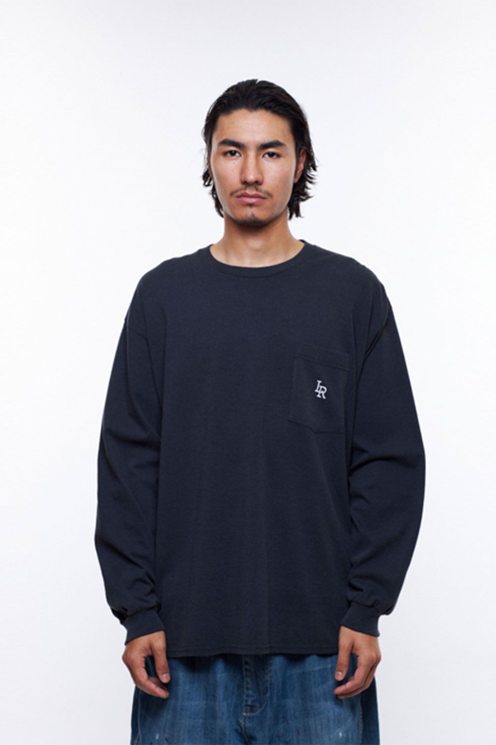 LR LOGO POCKET L/S TEE / ブラック