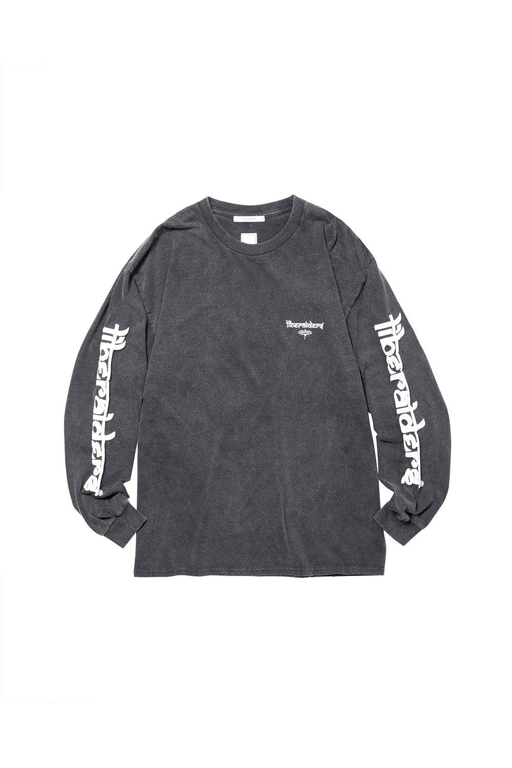 SLEEVE FONT L/S TEE / ブラック