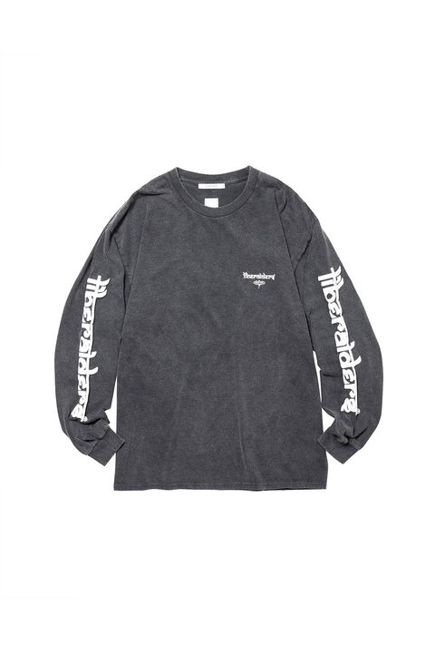SLEEVE FONT L/S TEE / ブラック