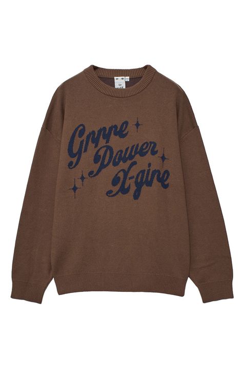 GIRL POWER LOGO JACQUARD KNIT TOP / ブラウン