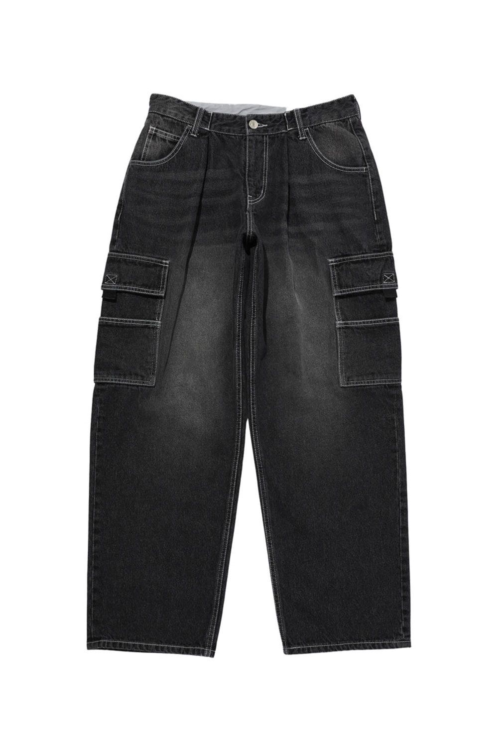 FACE WIDE CARGO PANTS / ブラック