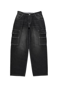 FACE WIDE CARGO PANTS / ブラック