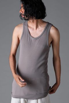 ラウンドリブタンクトップ / RIB TANK / グレージュ / ag-1924-1