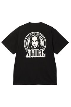 CIRCLE BACKGROUND FACE LOGO S/S TEE / ブラック