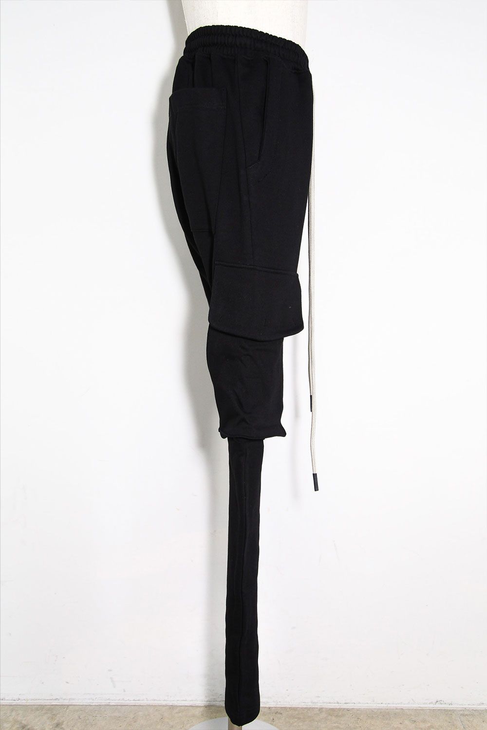サルエルカーゴスキニースウェットパンツ / Sweat Cargo Sarouel Skinny / ブラック / ag-10047