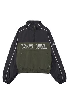 X-girl LOGO EMBROIDERY JACKET / オリーブ