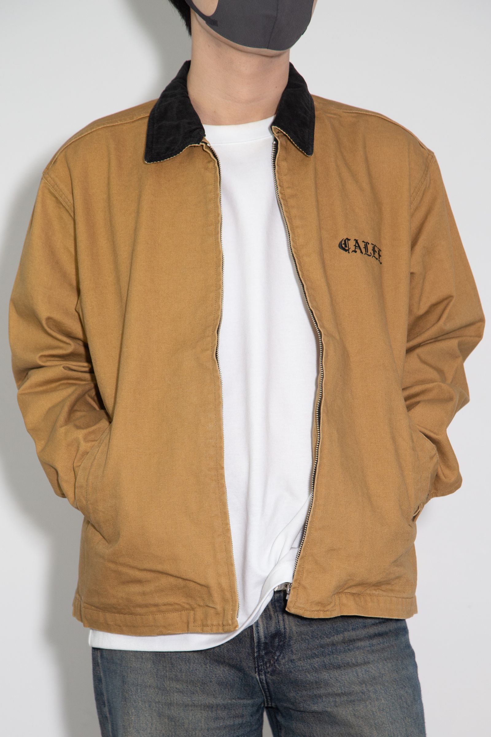 ［ラスト1点 サイズL］VINTAGE REPRODUCT CORDURY COLLAR DUCK JACKET / キャメル
