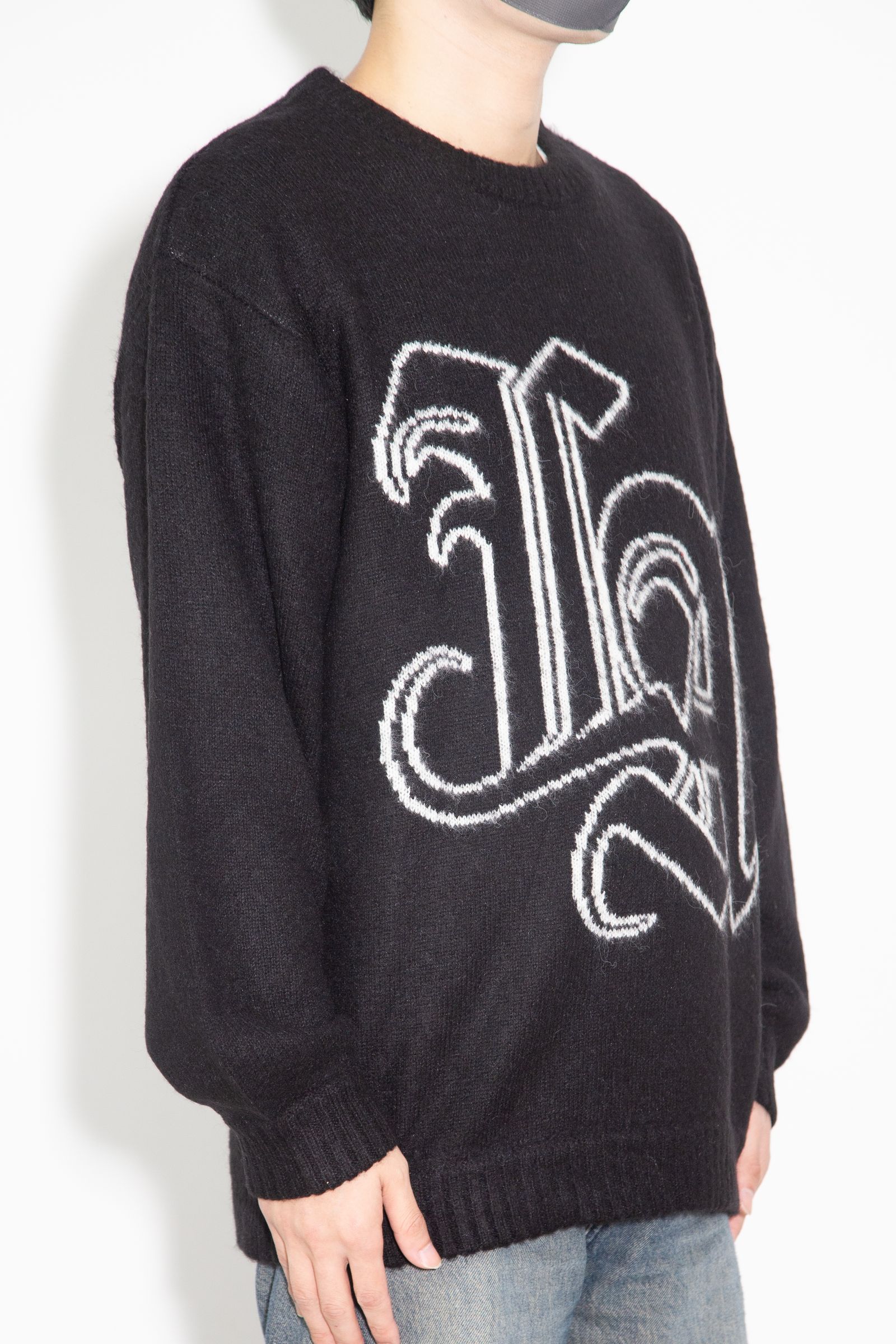 OLD ENGLISH MOHAIR KNIT SWEATER / ブラック