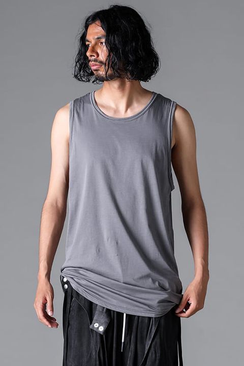 ロングタンクトップ / LONG TANK TOP / グレー / ag-6083-3