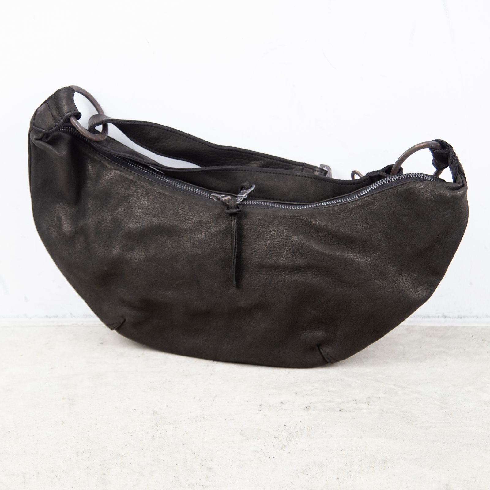 JAPAN STEER GARMENT-DYED SHOULDER BAG / ブラック