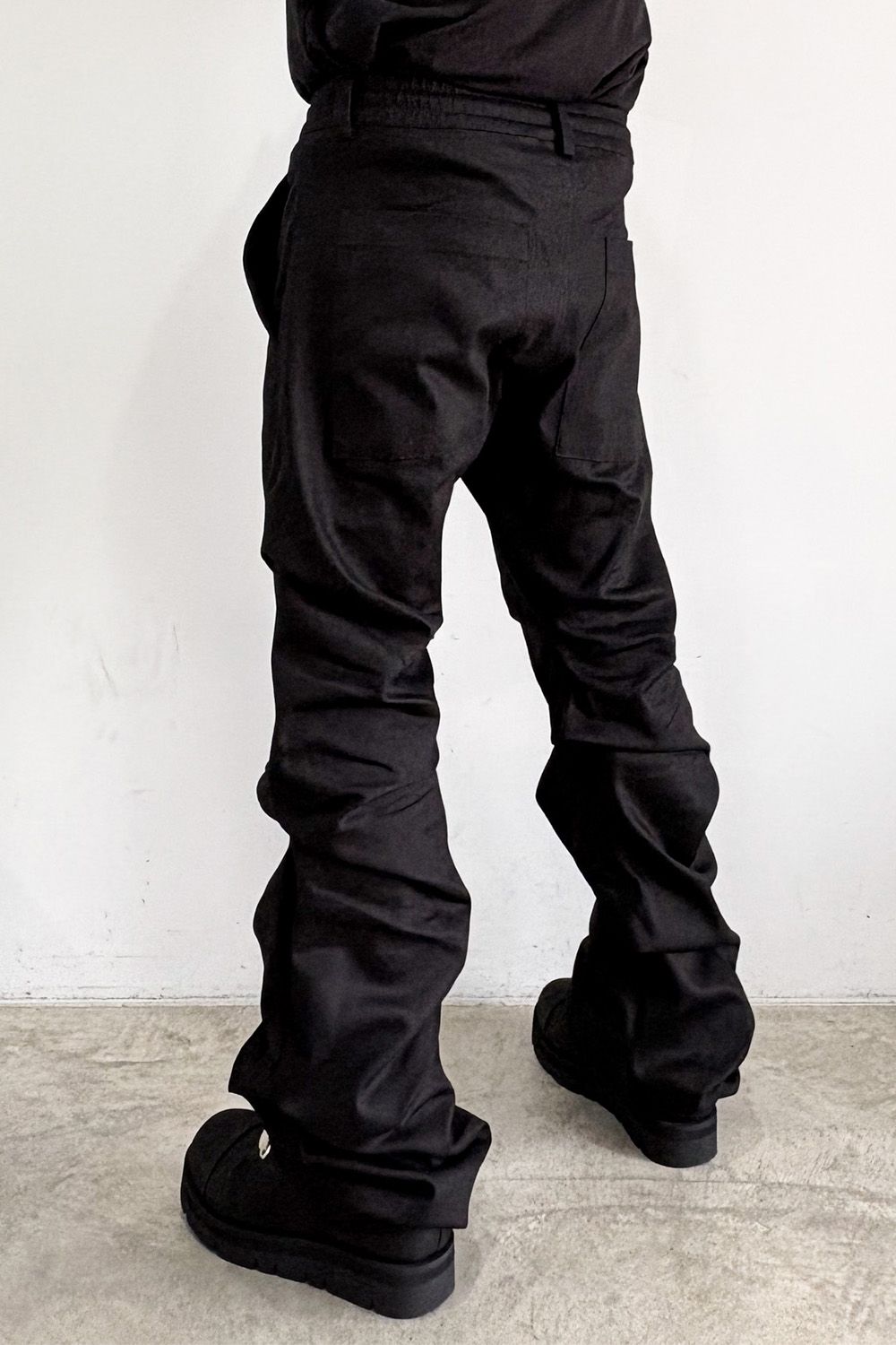 ブーツカットタックパンツ / BOOTS CUT TUCK PANTS / ブラック / ag-8060-2