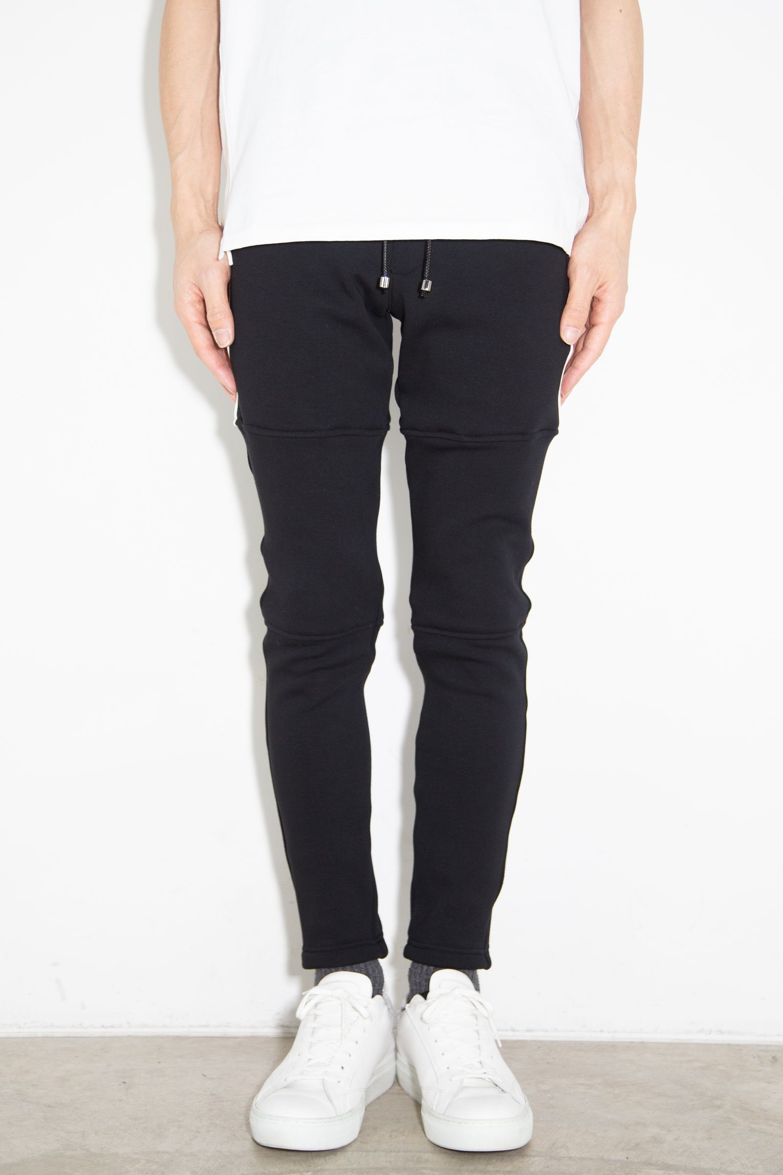 [ラスト1点 サイズ3] 【人気継続商品】 Velours fleece SLASH LINE PT / ブラック