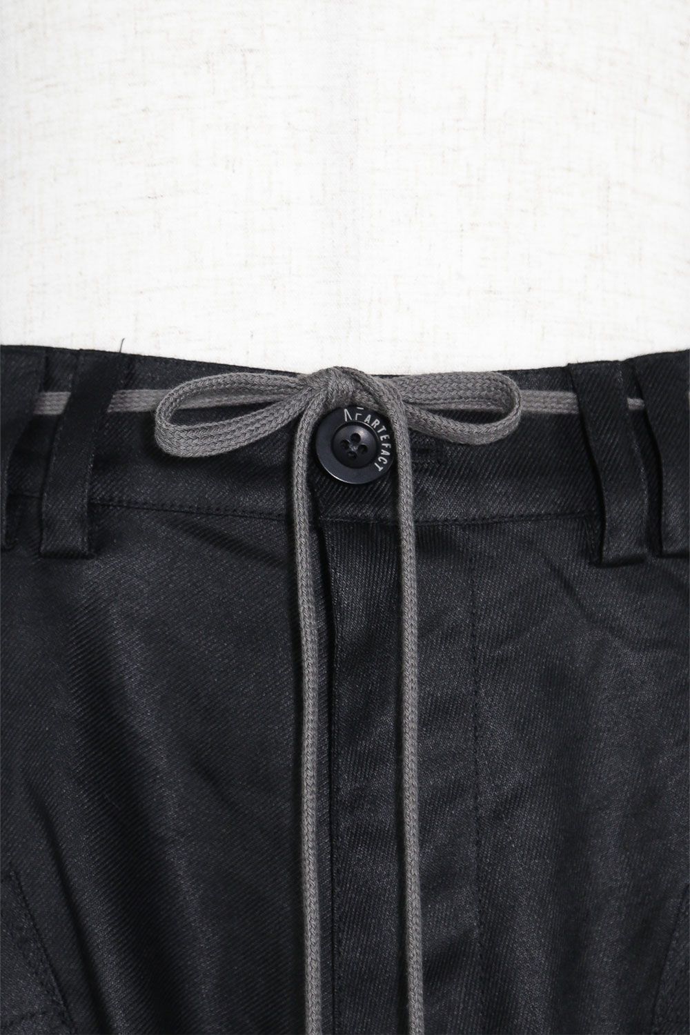 ヘリンボーンサルエルワイドパンツ / Heringbone Sarouel Wide Pants / ブラック / ag-9033
