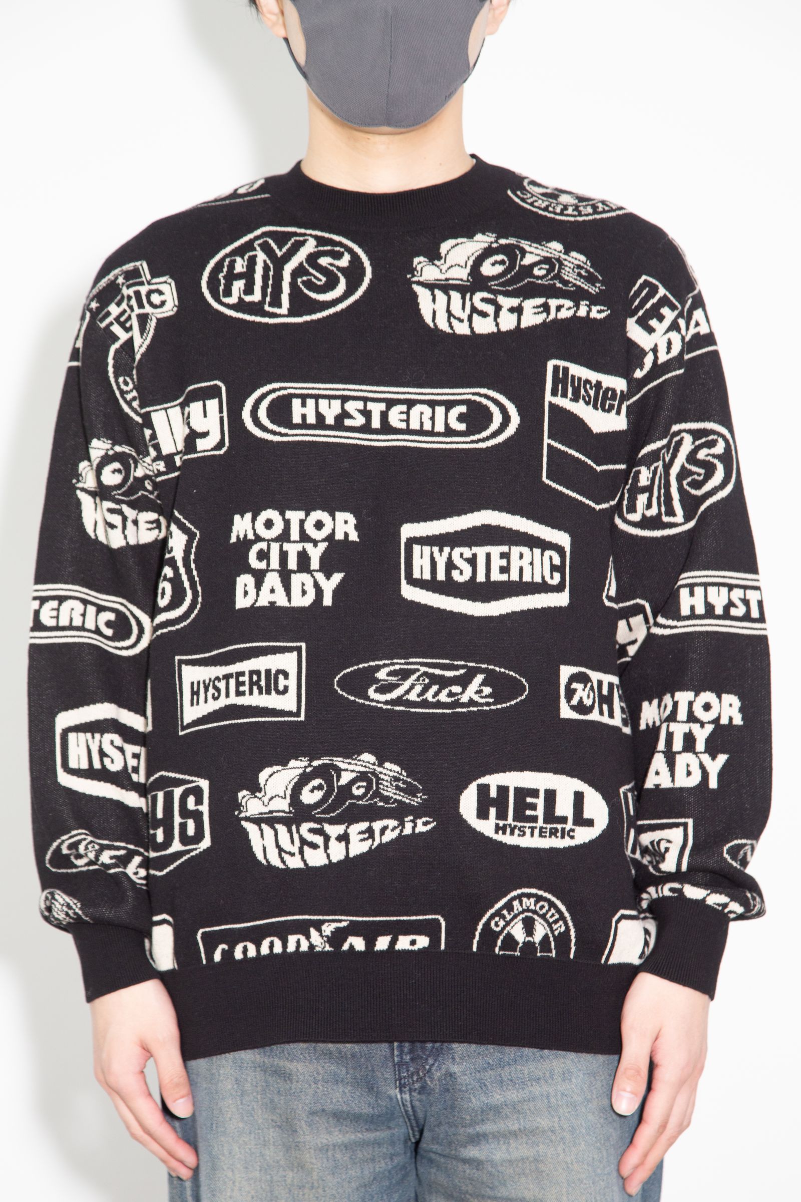 CLASSIC HYS柄 セーター / ブラック