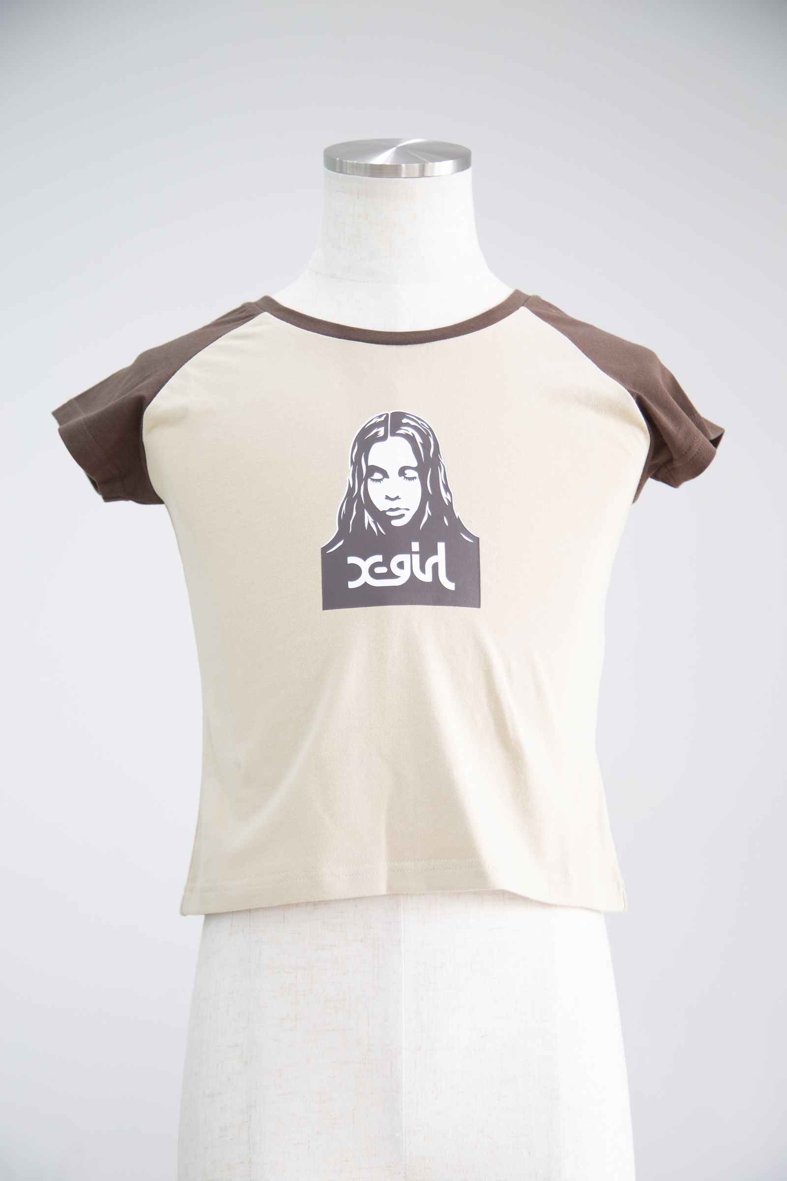 FACE RAGLAN BABY TEE / ベージュ