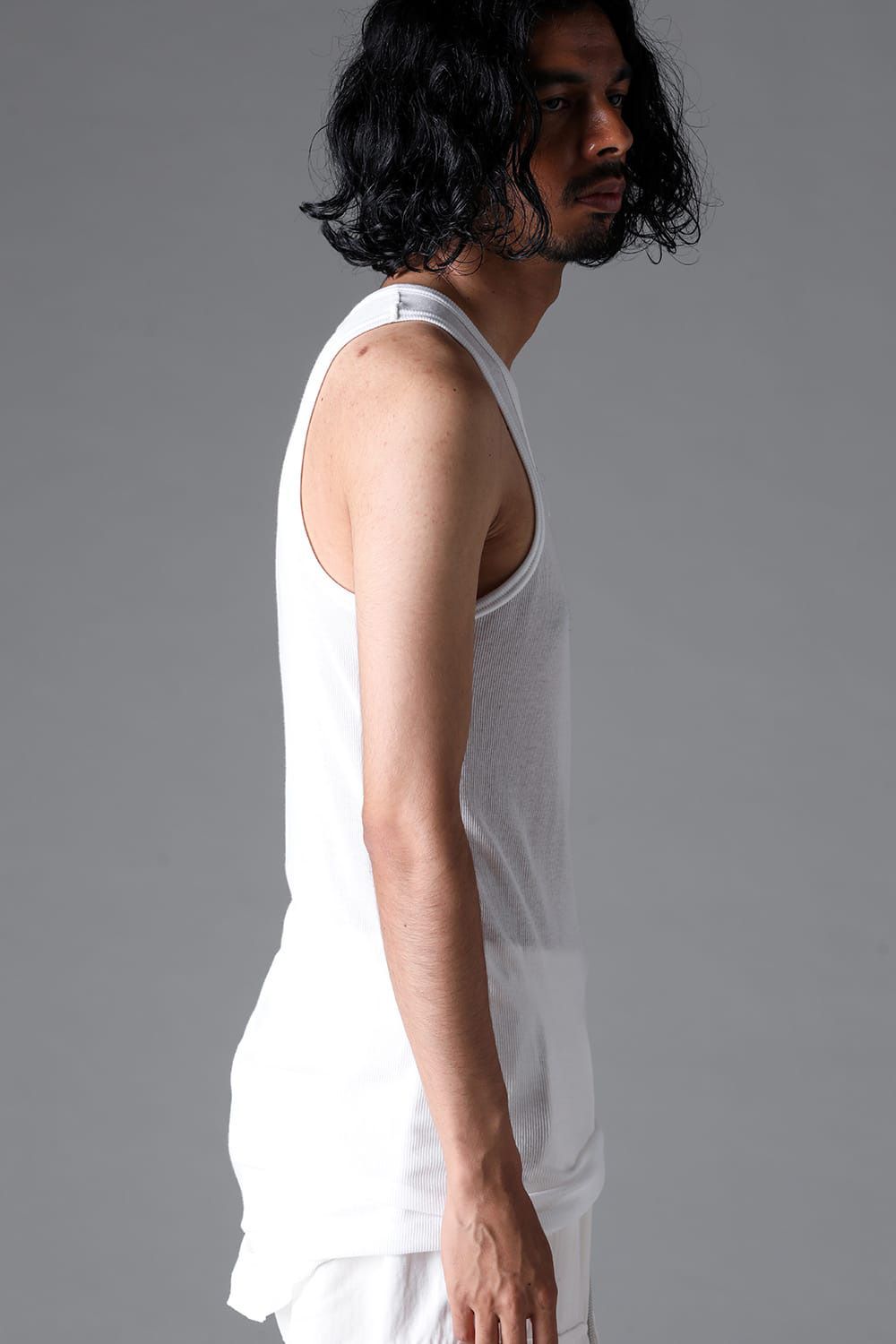 ラウンドリブタンクトップ / RIB TANK / ブラック / ag-1924-1